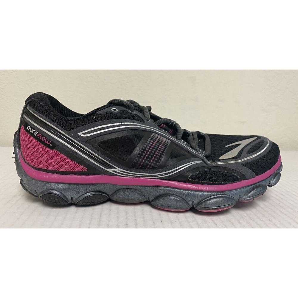 ✅ Brooks Pureflow Women Running Shoes | Black Pink |